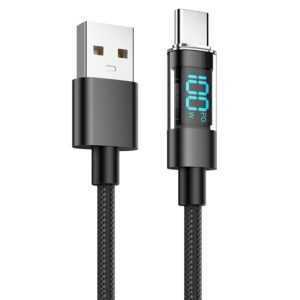 کابل-فست-شارژر-type-c-usb-دارای-نمایشگر-دیجیتال-طول-یک-متر